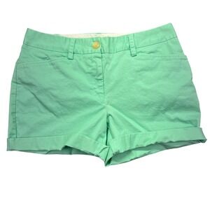 Lands' End Golf Shorts Cuffed Chino Casual Mint‎ Green Women's Size 8 Fits 30.5"